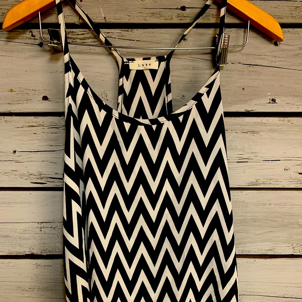 Luxe large Chevron racerback